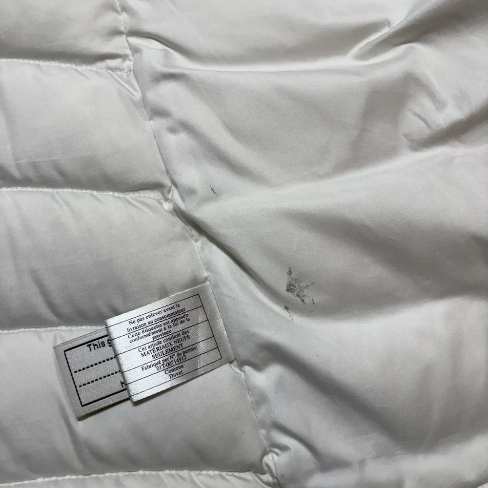 Patagonia Puffer Vest Girls XL 14 White Down Quilted Insulated Zip Pockets Warm